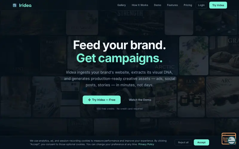 Screenshot of Iridea