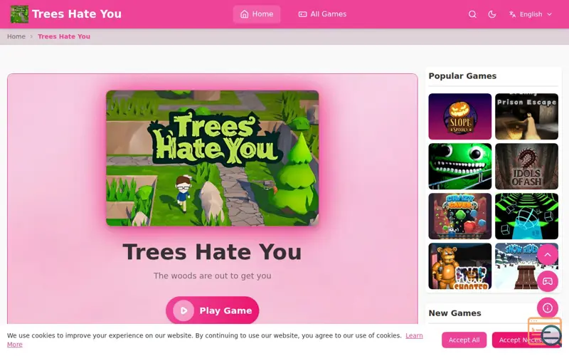 Screenshot of treeshateyou