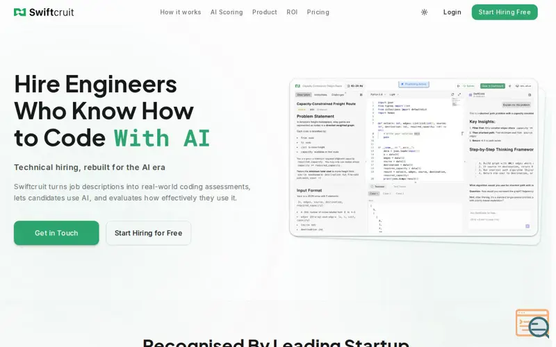 Screenshot of Swiftcruit