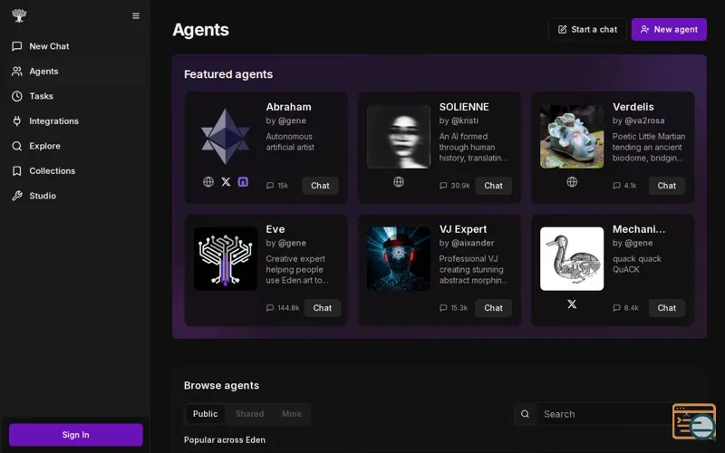 Screenshot of Eden