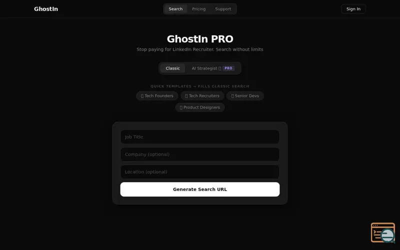 Screenshot of GhostIn