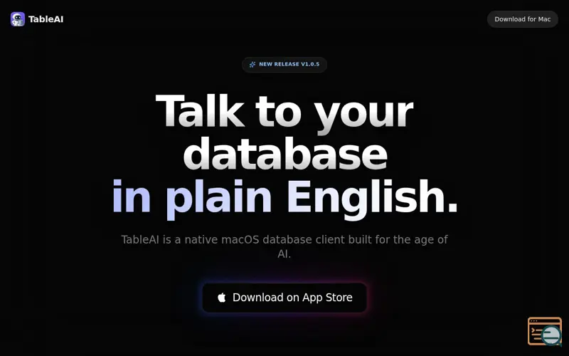 Screenshot of TableAI
