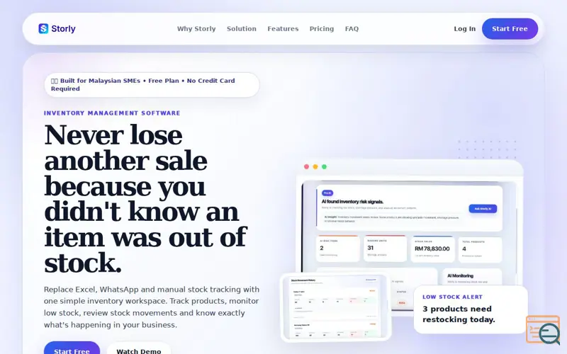 Screenshot of Storly