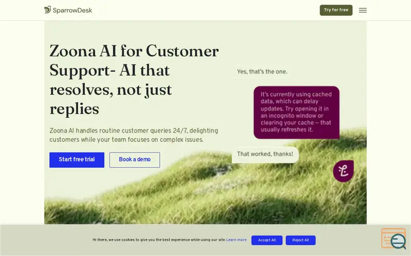 Screenshot of Zoona AI