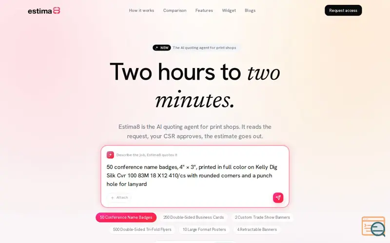Screenshot of Estima8