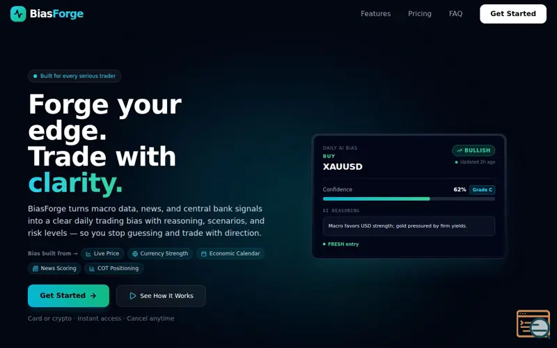 Screenshot of BiasForge