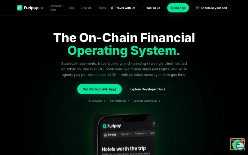 Screenshot of Furlpay, a launch using Serwist