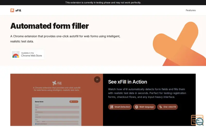Screenshot of xFill