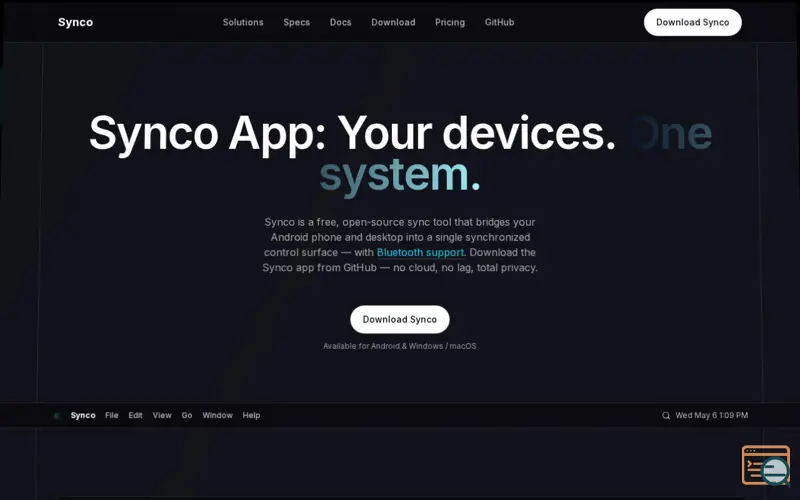 Screenshot of Synco