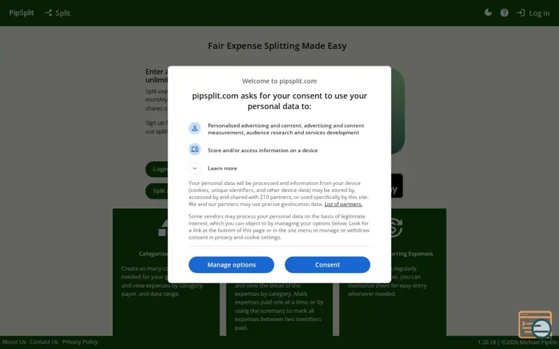 Screenshot of PipSplit