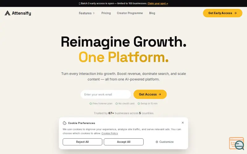 Screenshot of Attensify