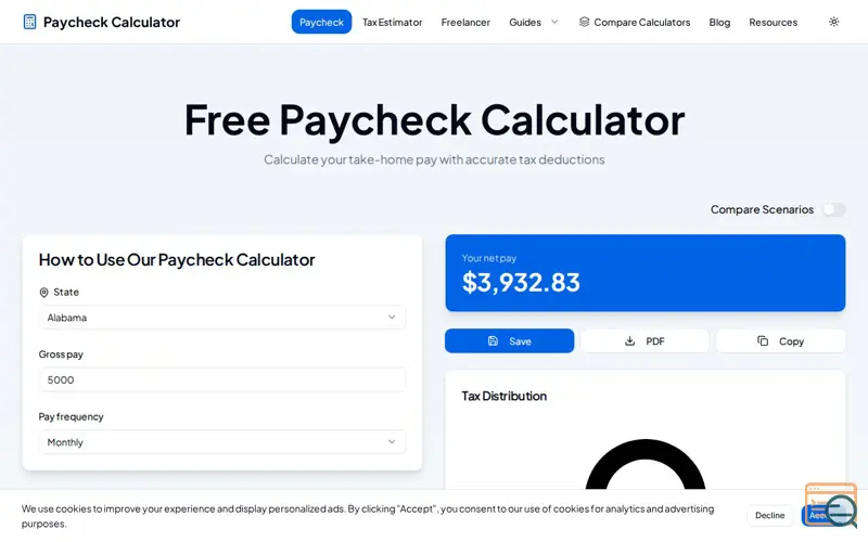 Screenshot of paycheckengine.com