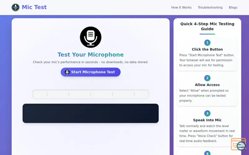 Screenshot of Mic Test
