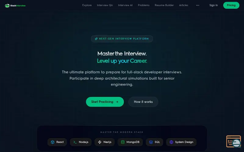 Screenshot of Stack Interview