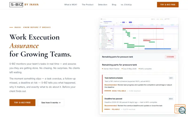 Screenshot of S-BIZ by Inava