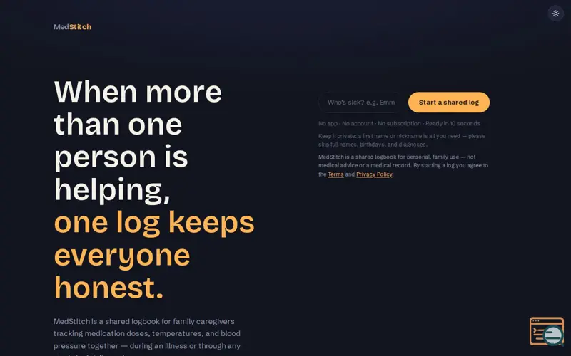 Screenshot of MedStitch
