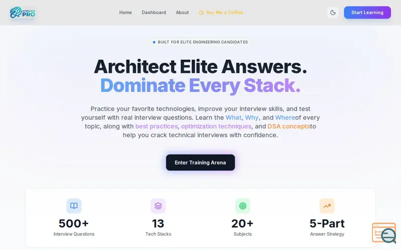 Screenshot of InterviewPro