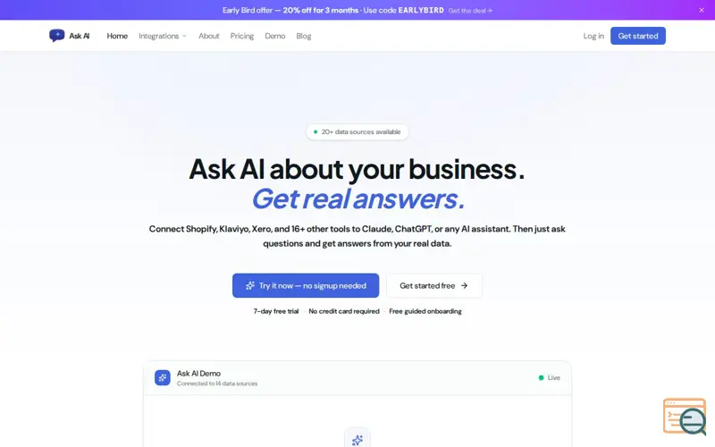Screenshot of Ask AI Data Connector
