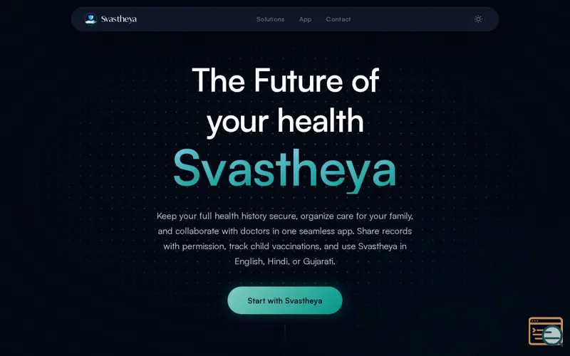 Screenshot of Svastheya — Health Records, Medical History, Family Care