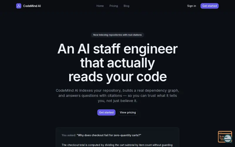Screenshot of CodeMind AI