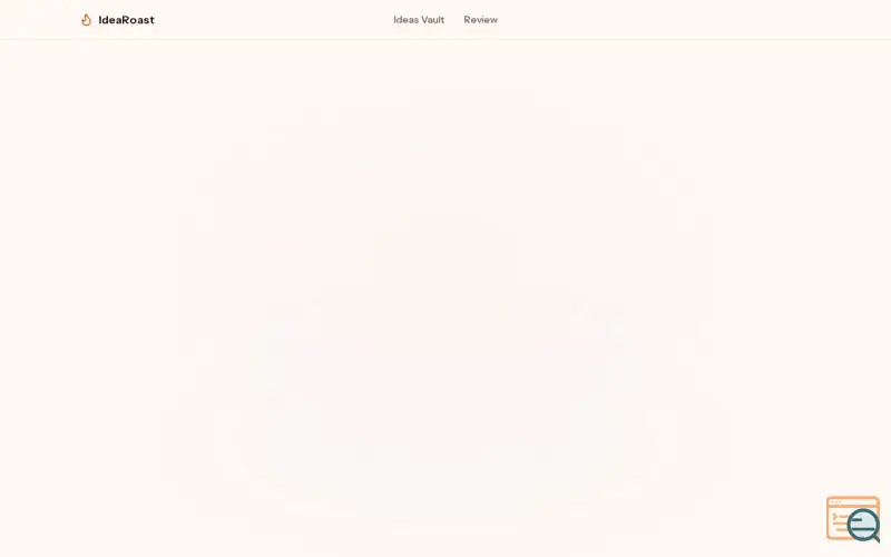 Screenshot of IdeaRoast