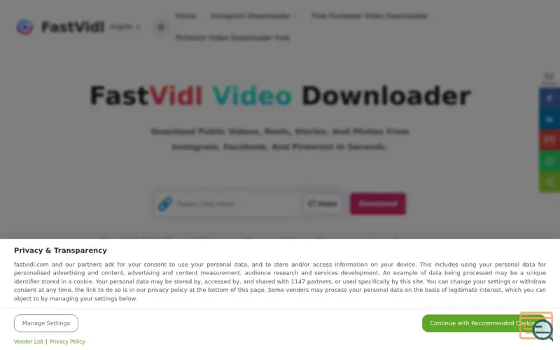 Screenshot of FastVidl