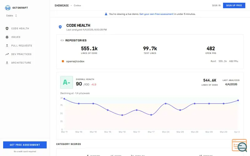 Screenshot of Octokraft