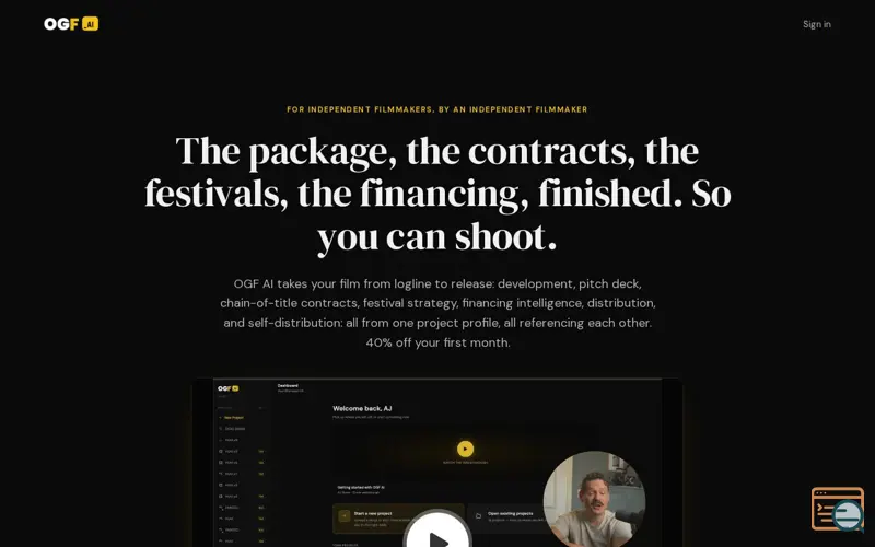 Screenshot of OGF AI Product Launch 