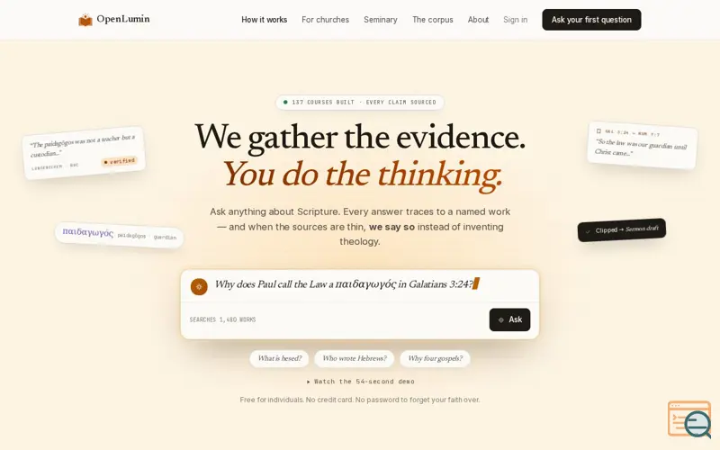 Screenshot of OpenLumin