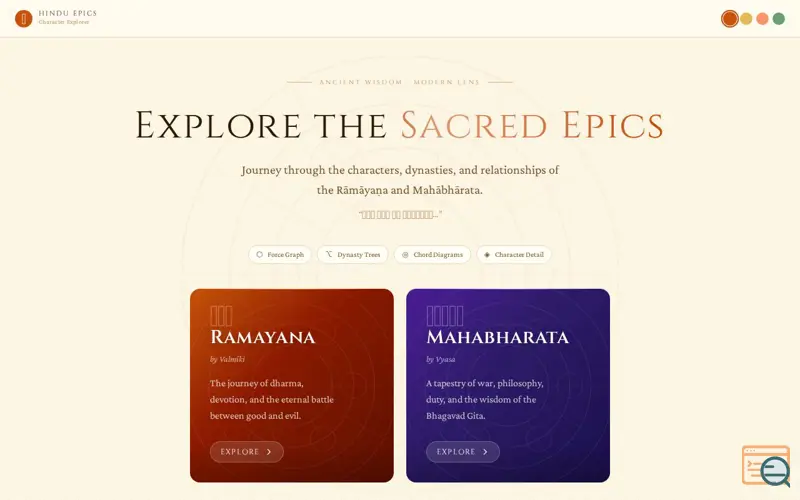 Screenshot of Ithihāsas