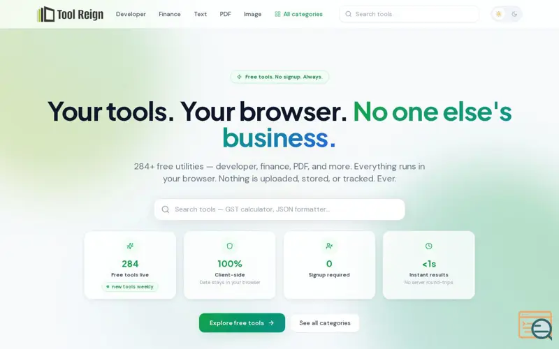 Screenshot of Tool Reign