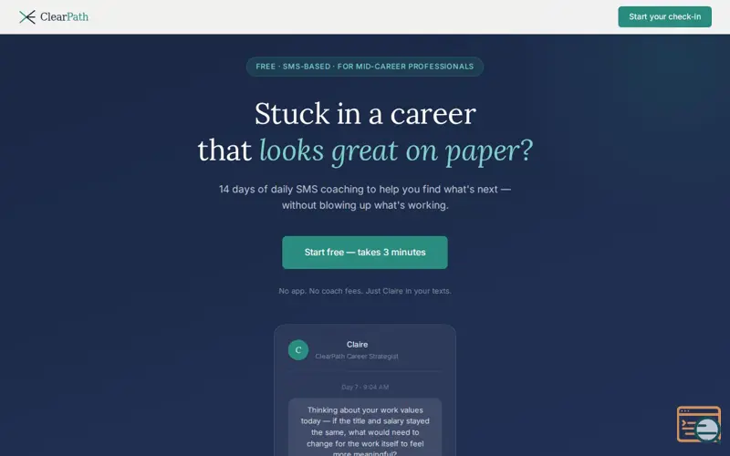 Screenshot of ClearPath