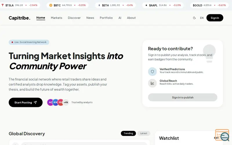 Screenshot of Capitribe