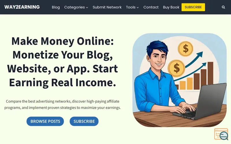 Screenshot of Way2earning — Honest Reviews