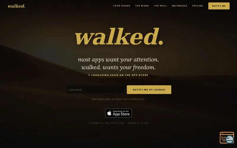 Screenshot of walked.