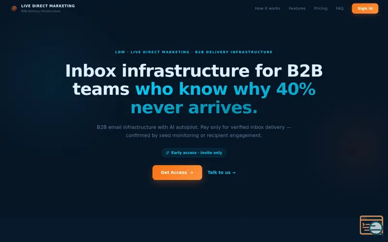 Screenshot of Live Direct Marketing