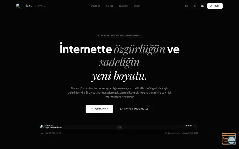 Screenshot of Hilal Browser