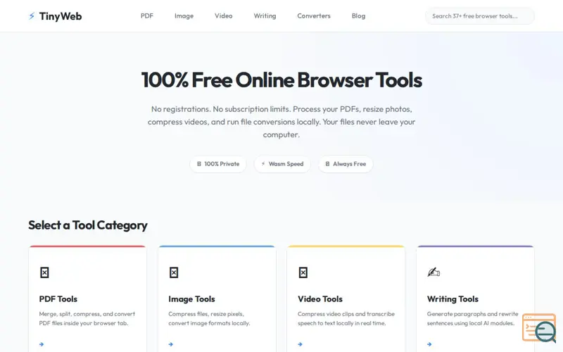 Screenshot of TinyWeb