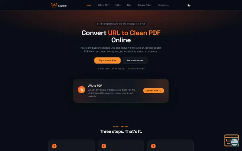 Screenshot of KhanPDF