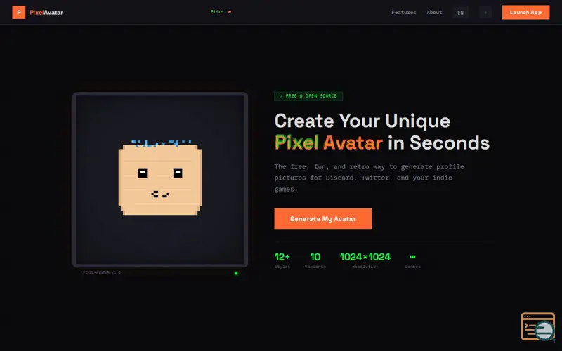Screenshot of PixelAvatar