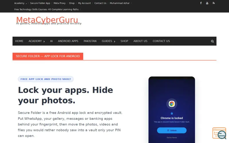 Screenshot of Secure Folder and App Locker