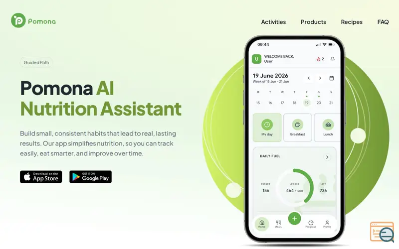 Screenshot of Pomona AI Nutrition Assistant, a launch using DigitalOcean Spaces