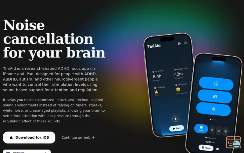 Screenshot of TiniAid - Focus for ADHD