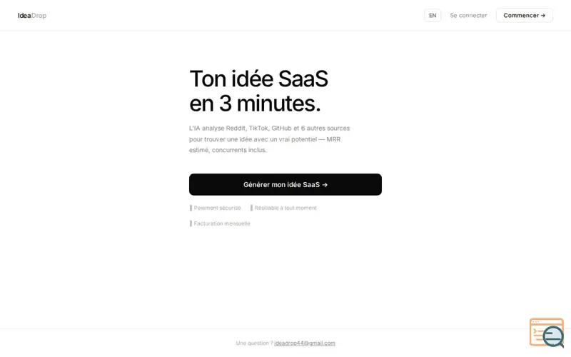 Screenshot of IdeaDrop