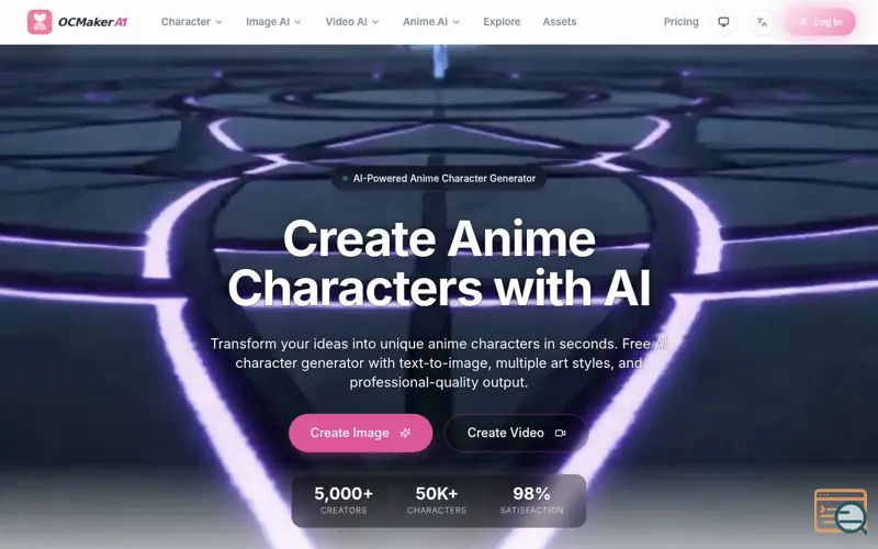 Screenshot of OC Maker AI, a launch using Yo Directory