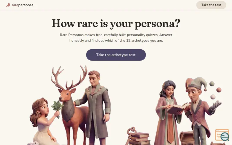 Screenshot of Rare Personas