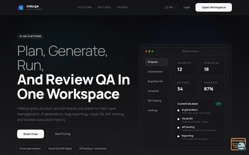 Screenshot of Ofeliqa