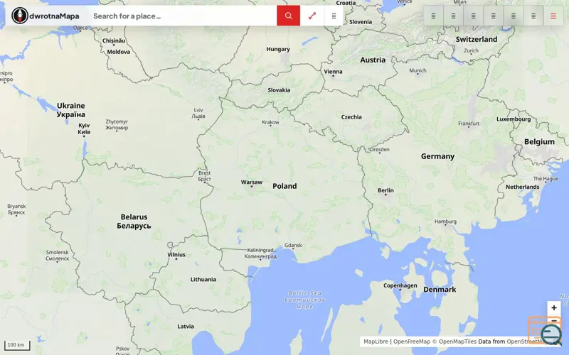 Screenshot of Odwrotna Mapa