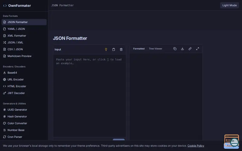 Screenshot of OwnFormatter