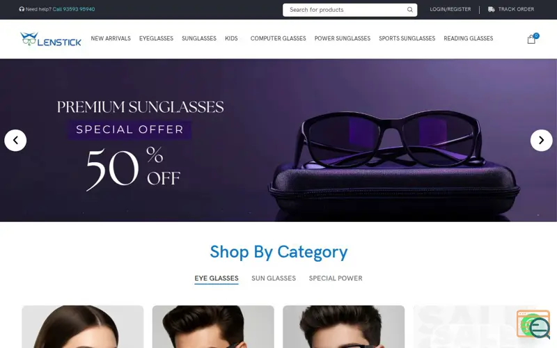 Screenshot of LENSTICK